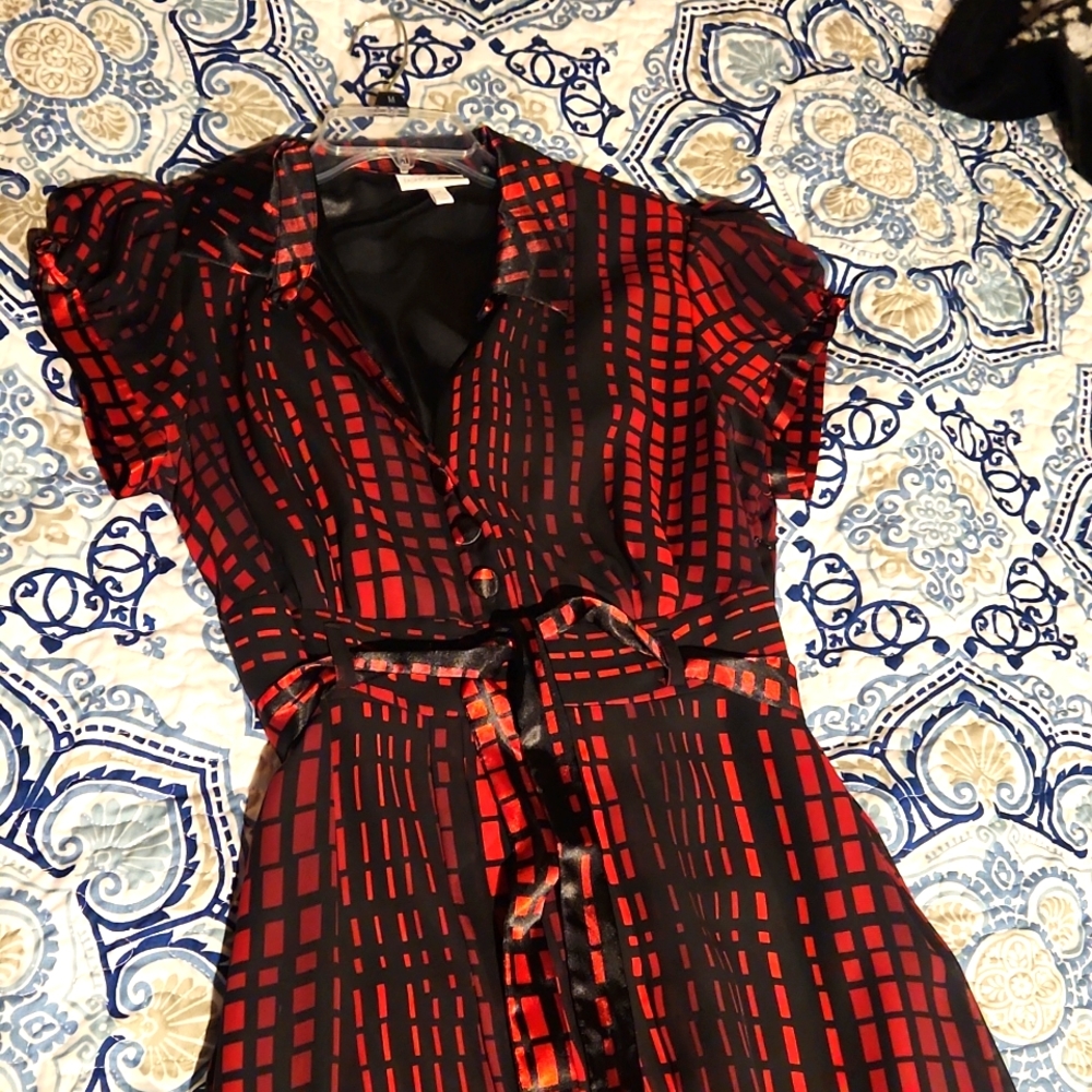 Super cute red and black dress